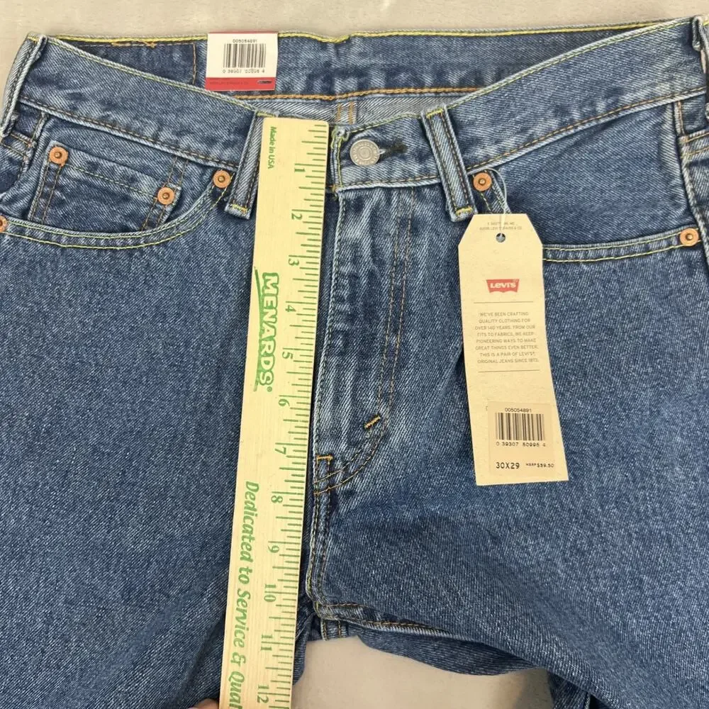 Levis 505 Jeans Mens 30 Straight Leg Rework Altered Hem Upcycling Project READ‎